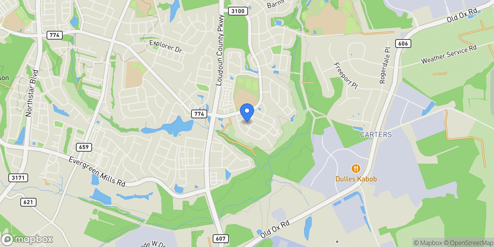 Map showing 43011 Clarks Mill Terrace , Ashburn, VA 20148, Broadlands, Virginia, United States.