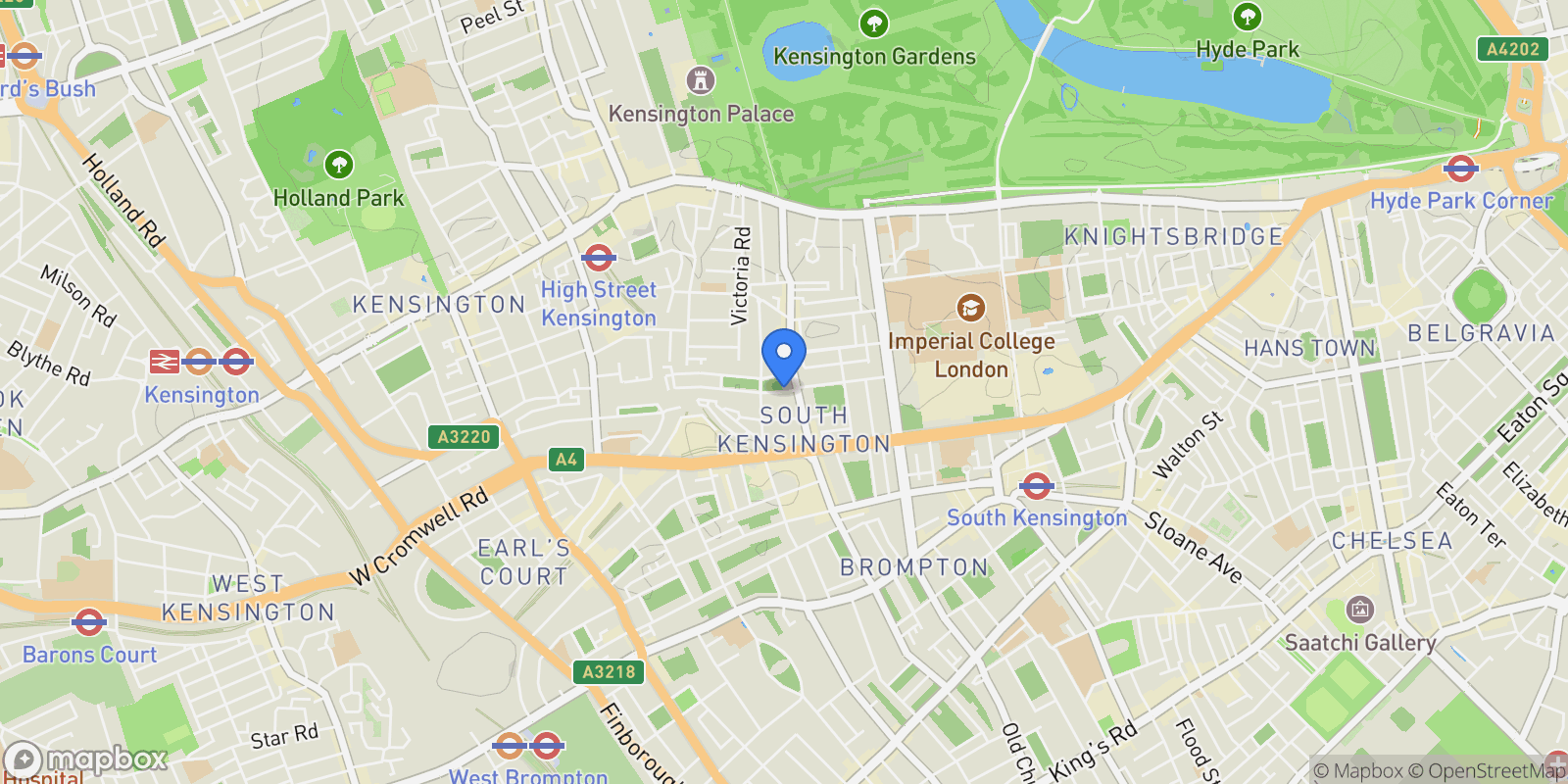 Map showing Cornwall Gardens, London, SW7, London, England, United Kingdom.