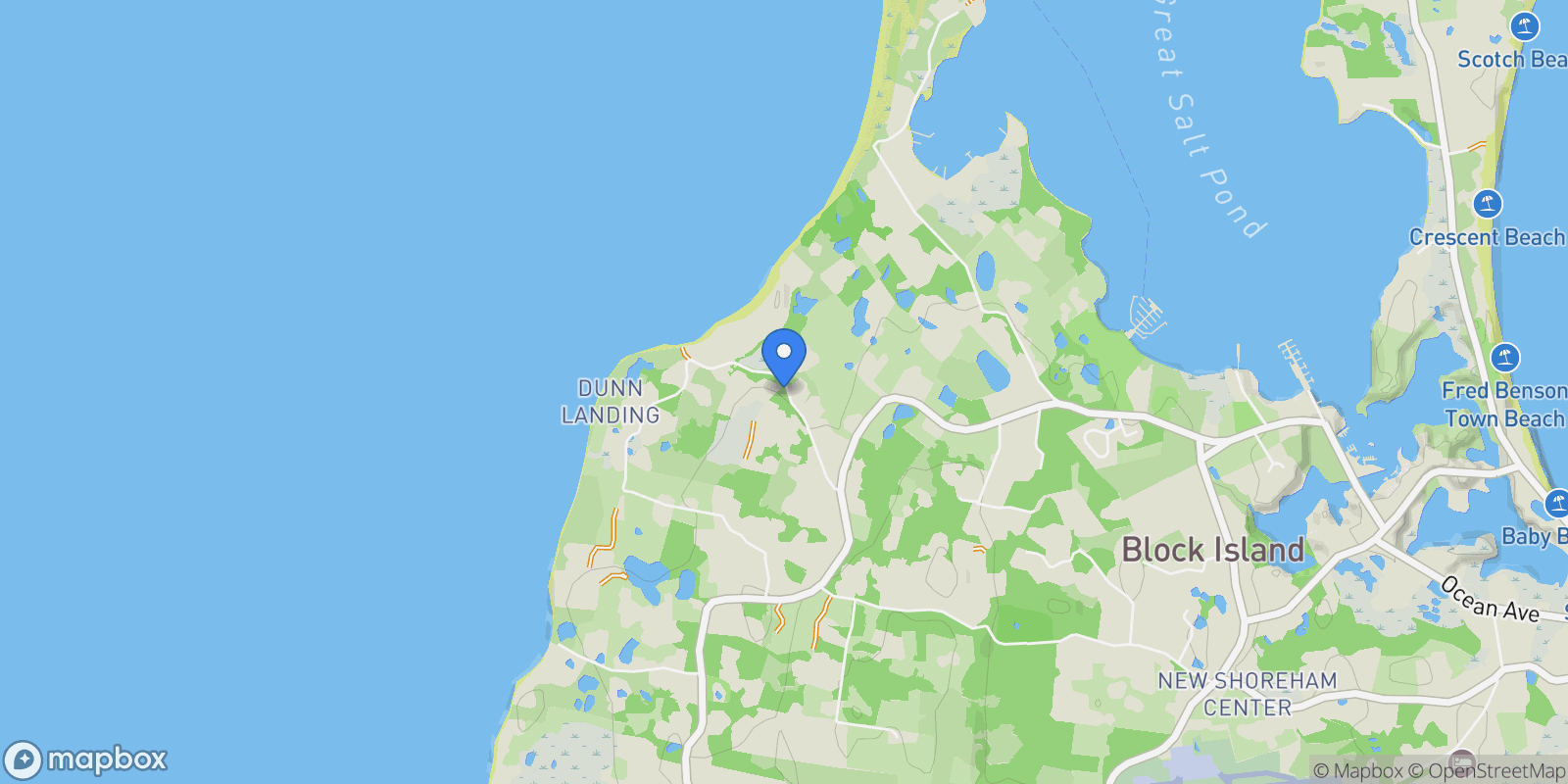 Map showing 1210 Graces Cove Road, New Shoreham, Rhode Island, United States.