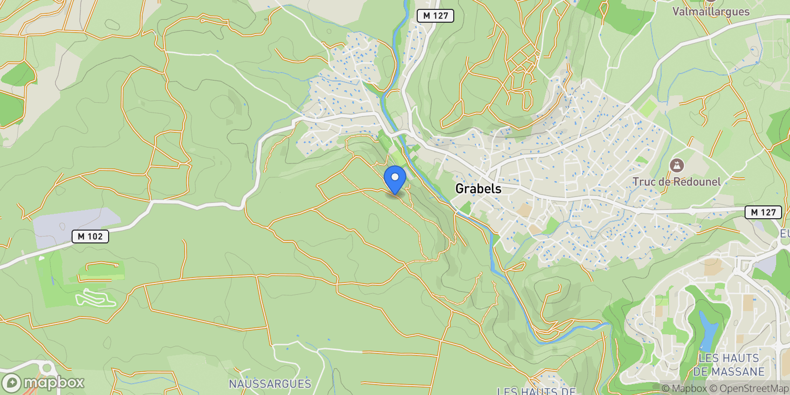 Map showing Grabels, Grabels, Grabels, Occitanie, France.