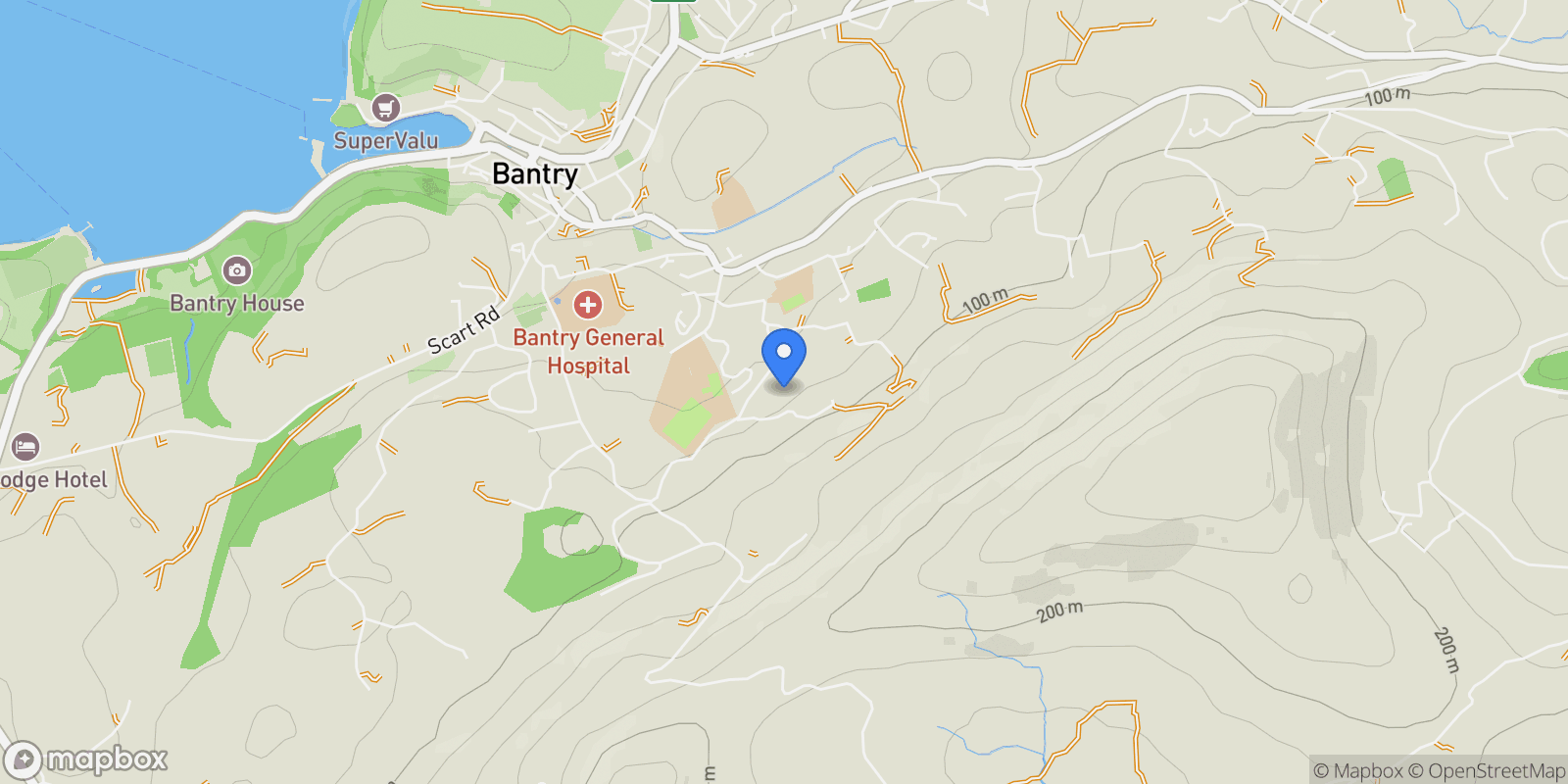 Map showing Sheskin, Bantry, Co. Cork, P75 W224, Ireland, Bantry, County Cork, Ireland.