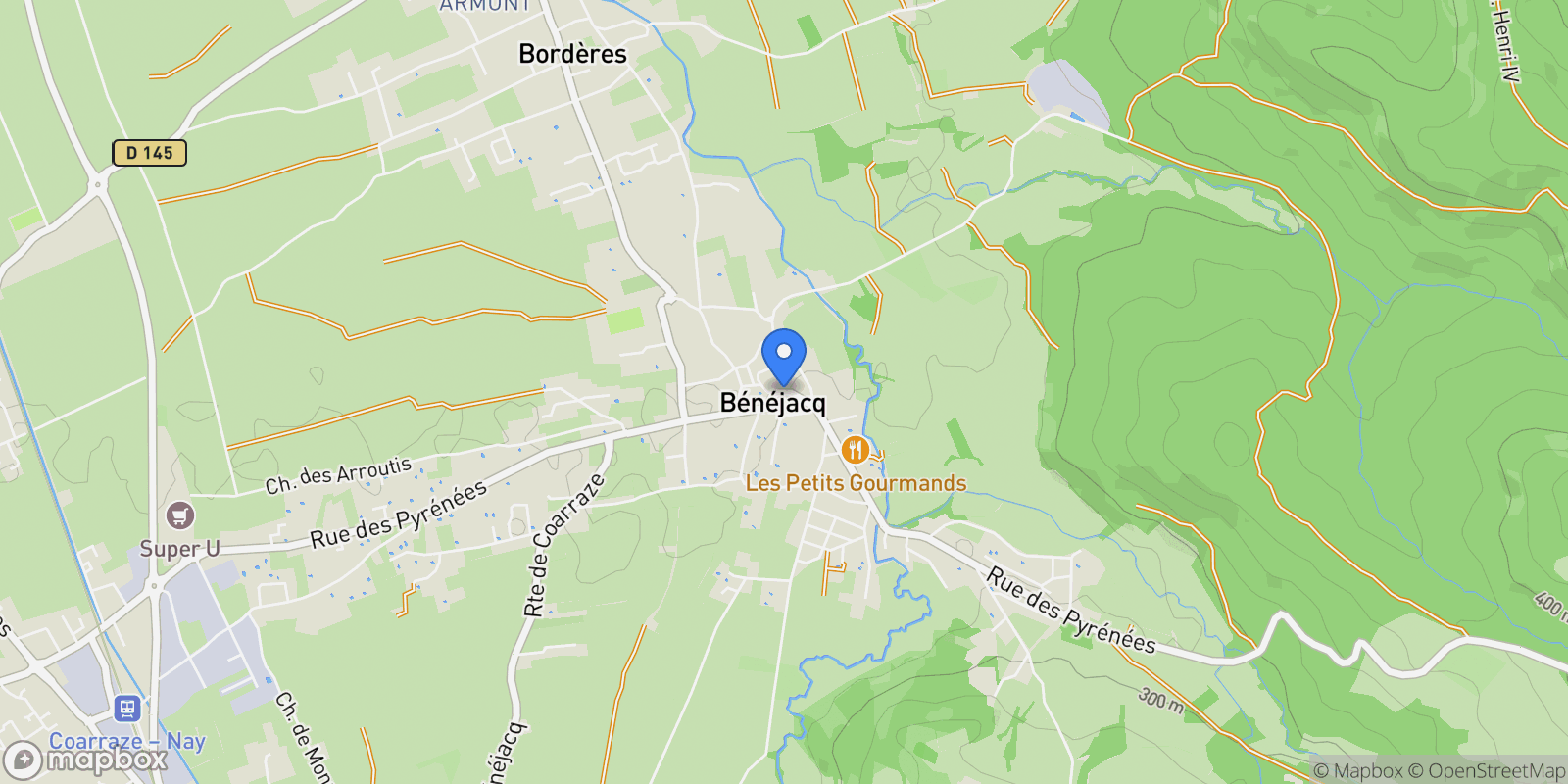 Map showing Bénéjacq, Bénéjacq, Bénéjacq, Nouvelle-Aquitaine, France.