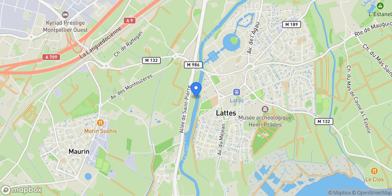 Map showing Lattes, Lattes, Lattes, Occitanie, France.