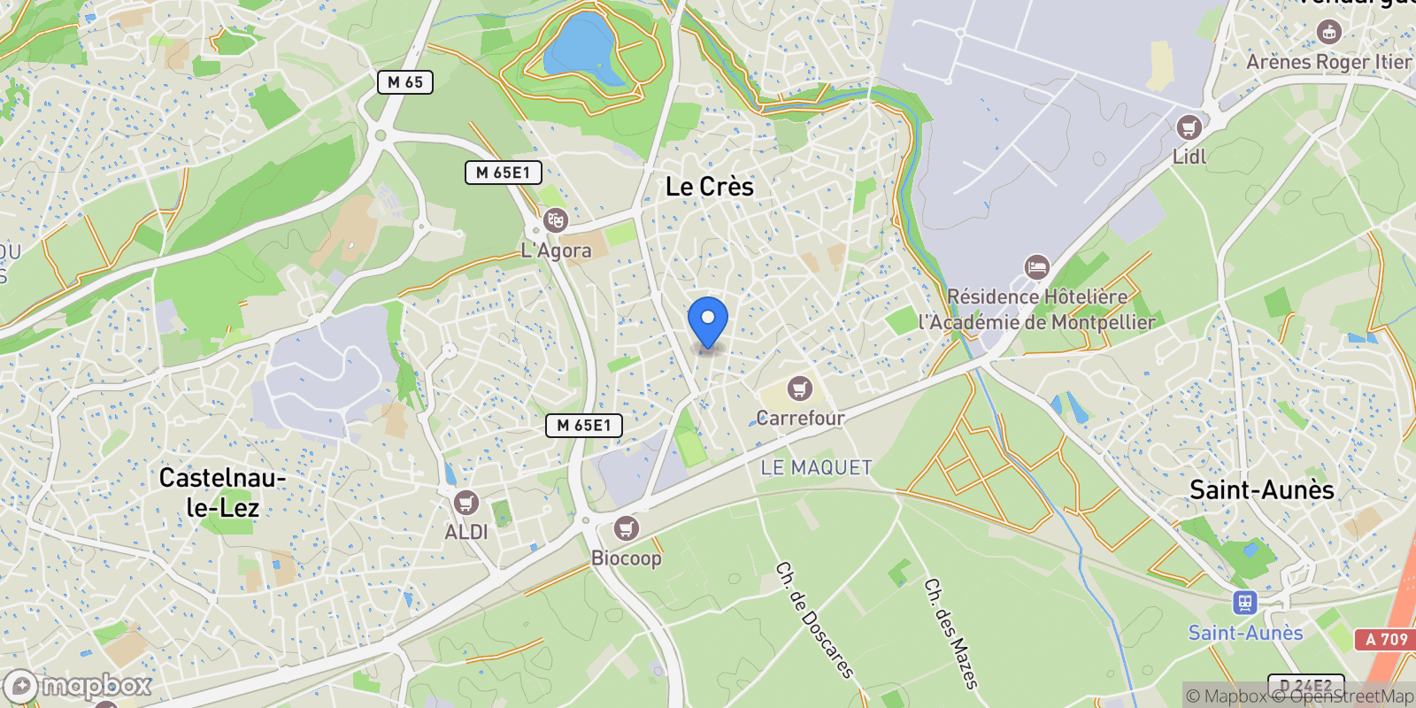 Map showing Le Crès, Le Crès, Le Crès, Occitanie, France.