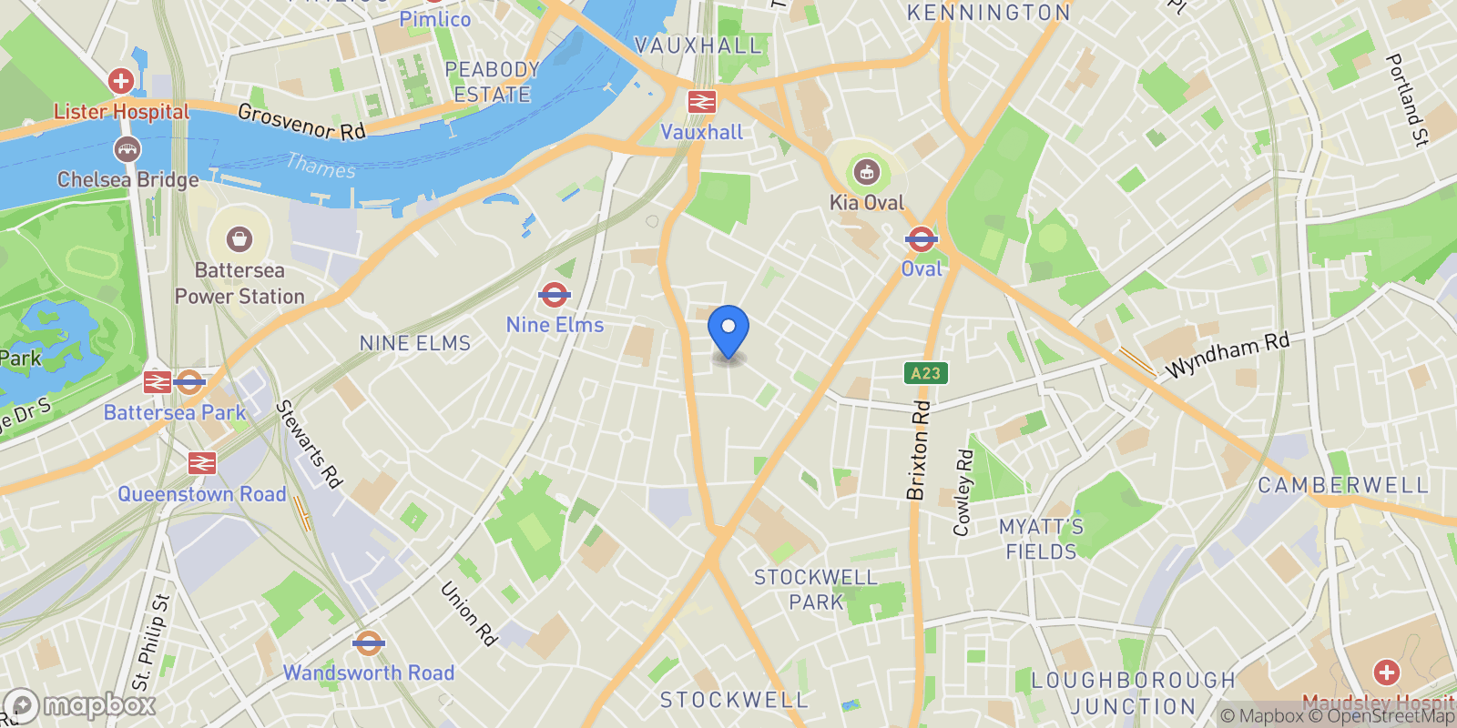 Map showing St Stephens Terrace, London, SW8, London, England, United Kingdom.