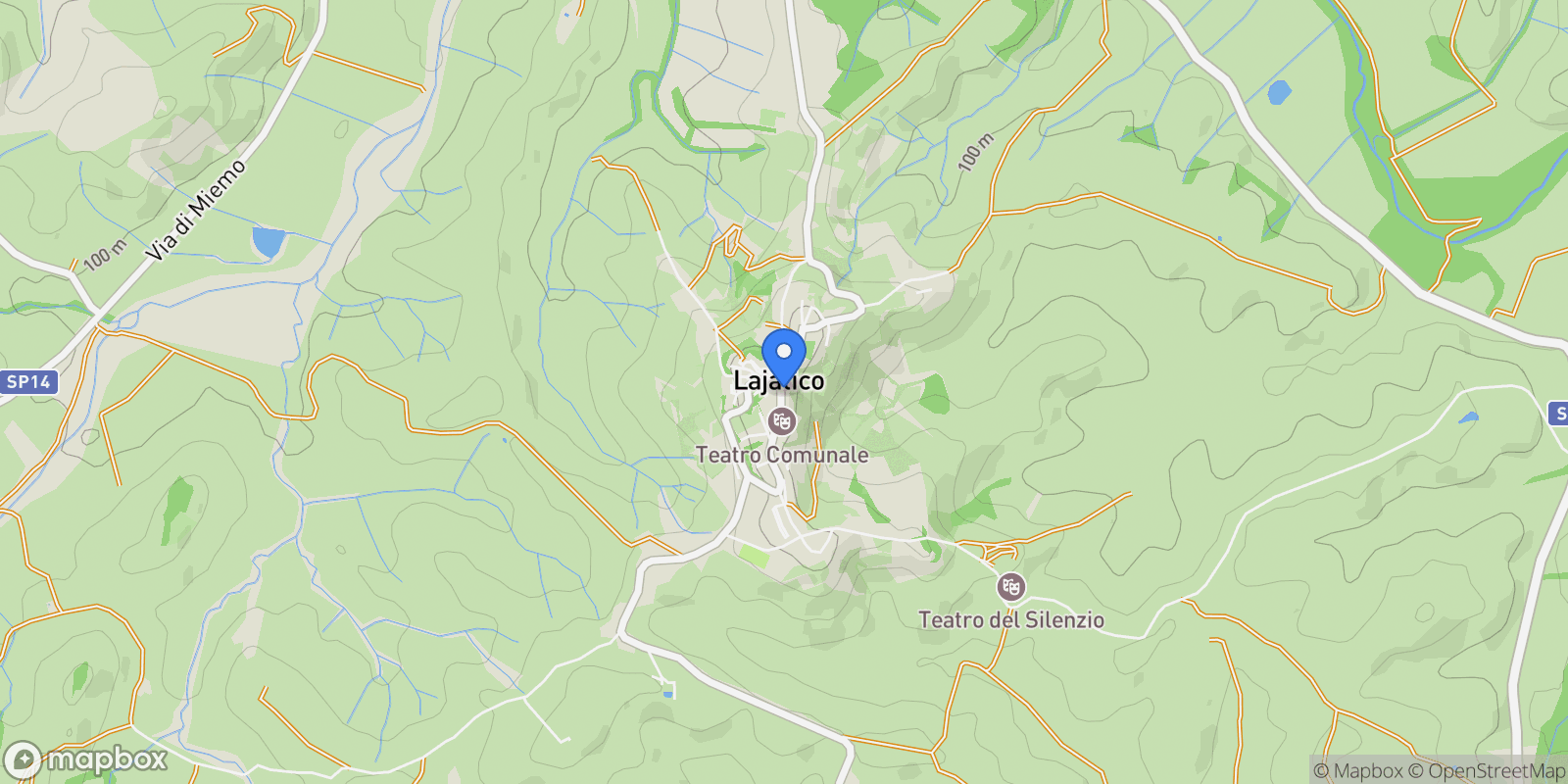 Map showing Orciatico, Tuscany, Italy.