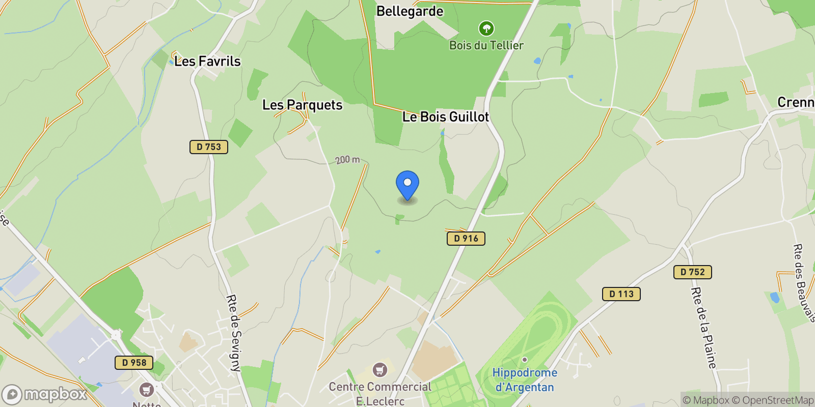 Map showing Sévigny, Normandy, France.
