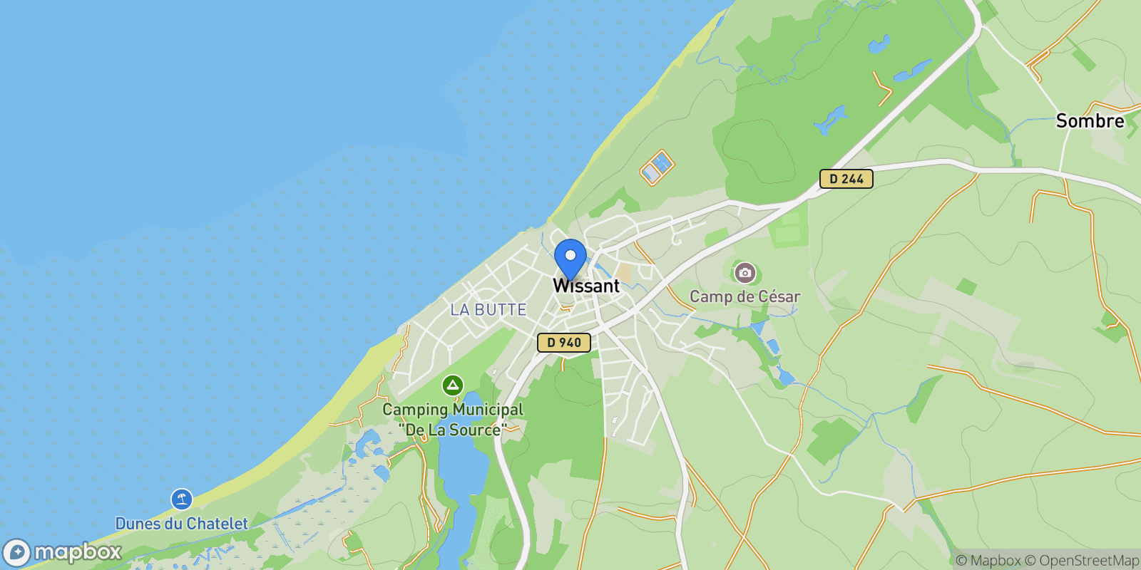 Map showing Wissant, Wissant, Wissant, Hauts-de-France, France.