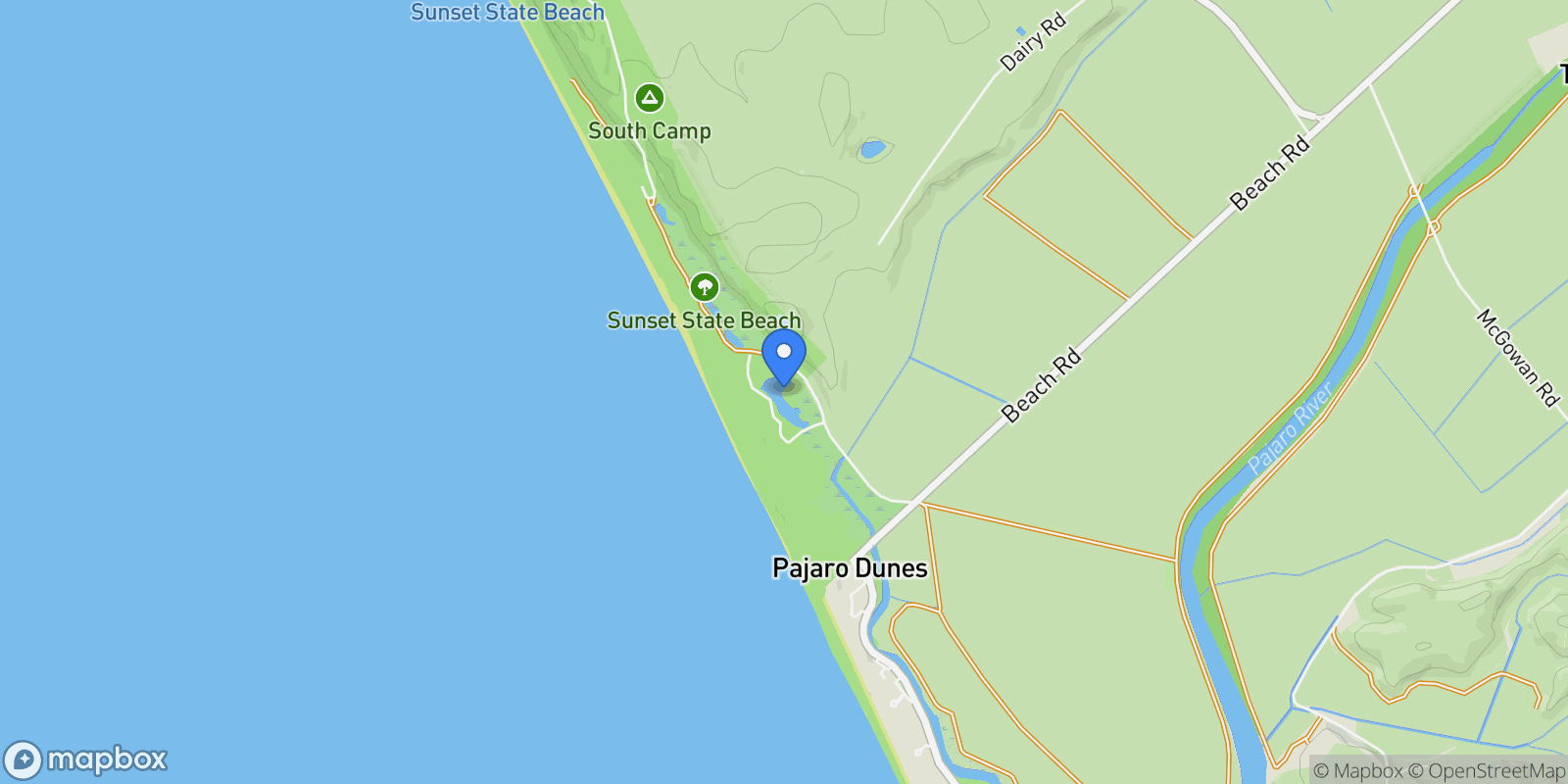 Map showing 101 Shell Drive, Watsonville, California, United States.
