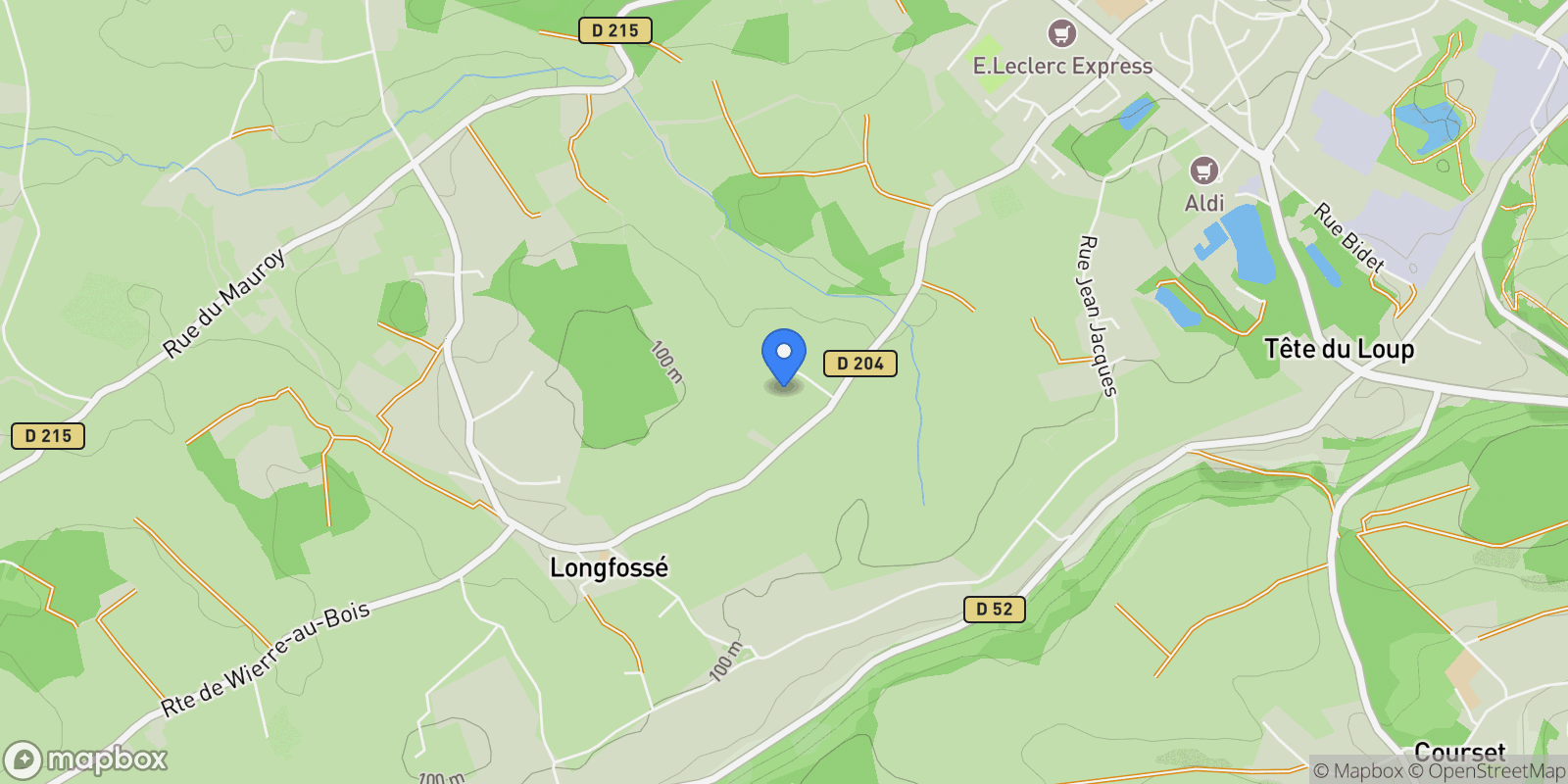 Map showing Longfossé, Longfossé, Longfossé, Hauts-de-France, France.