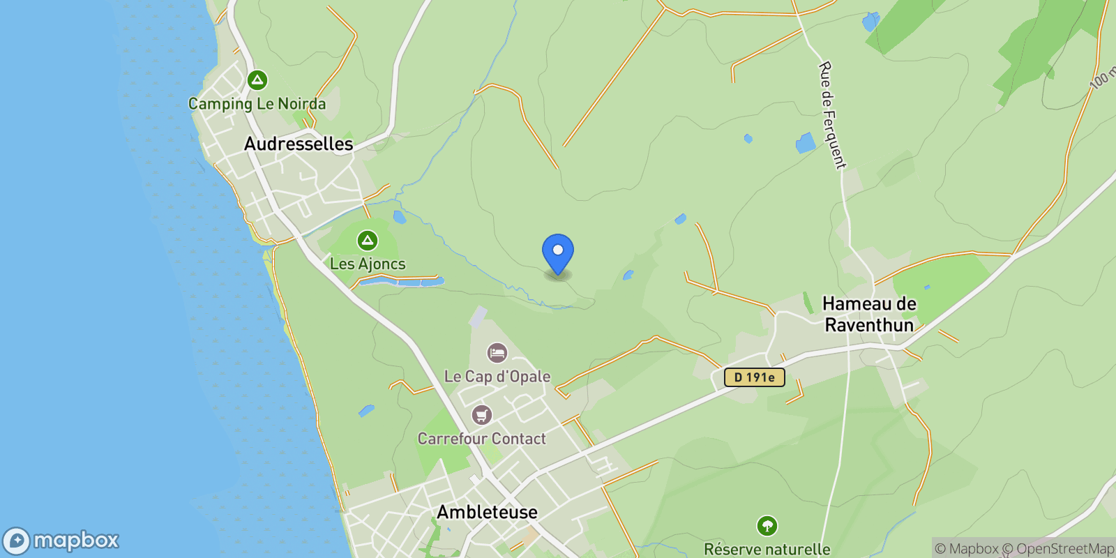 Map showing Ambleteuse, Ambleteuse, Audresselles, Hauts-de-France, France.