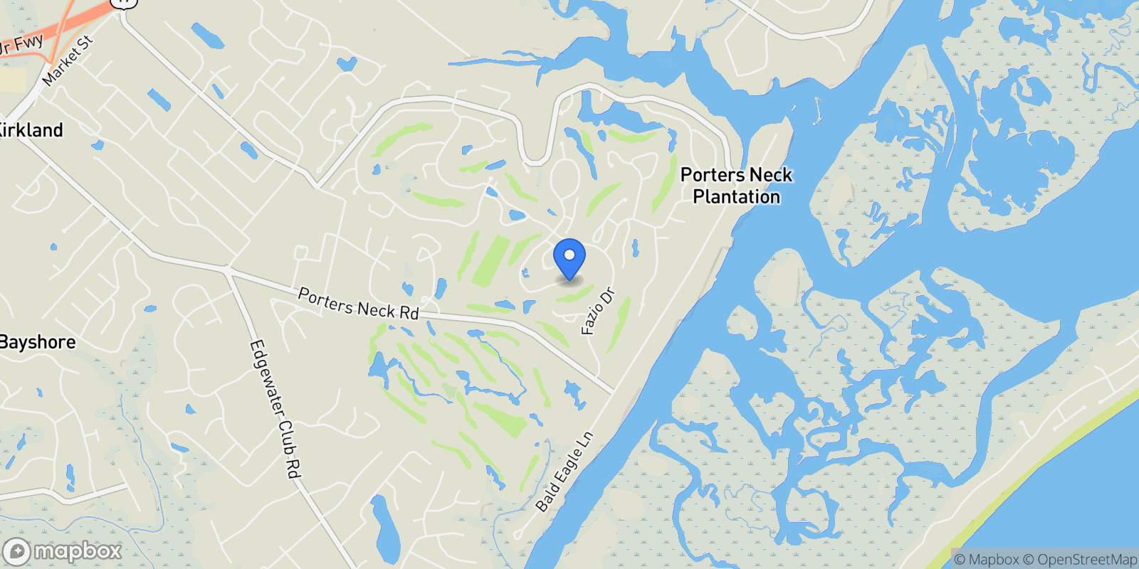 Map showing 8335 Vintage Club Circle, Wilmington, North Carolina, United States.