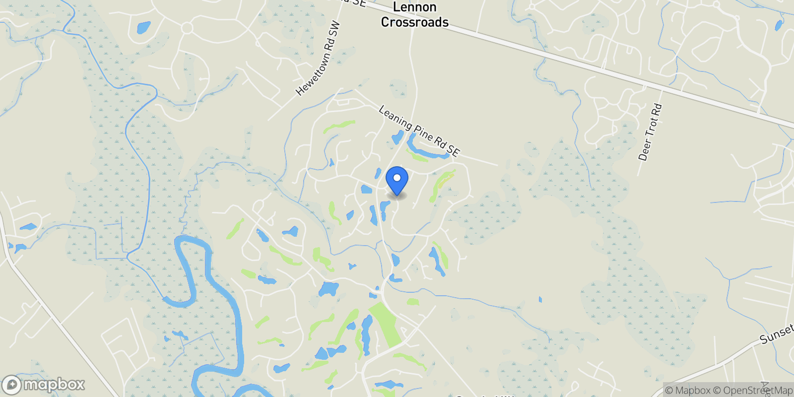 Map showing 613 Riverwood Drive SE, Bolivia, North Carolina, United States.