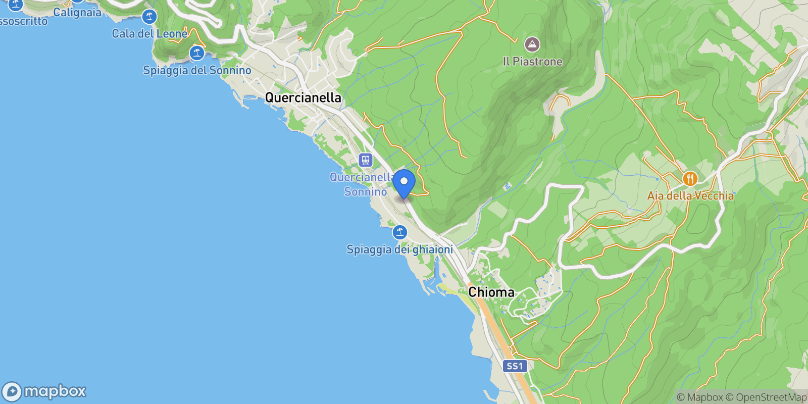 Map showing Via del Littorale, 386, 57128 Livorno LI, Italy, Vecchio Dazio, Tuscany, Italy.