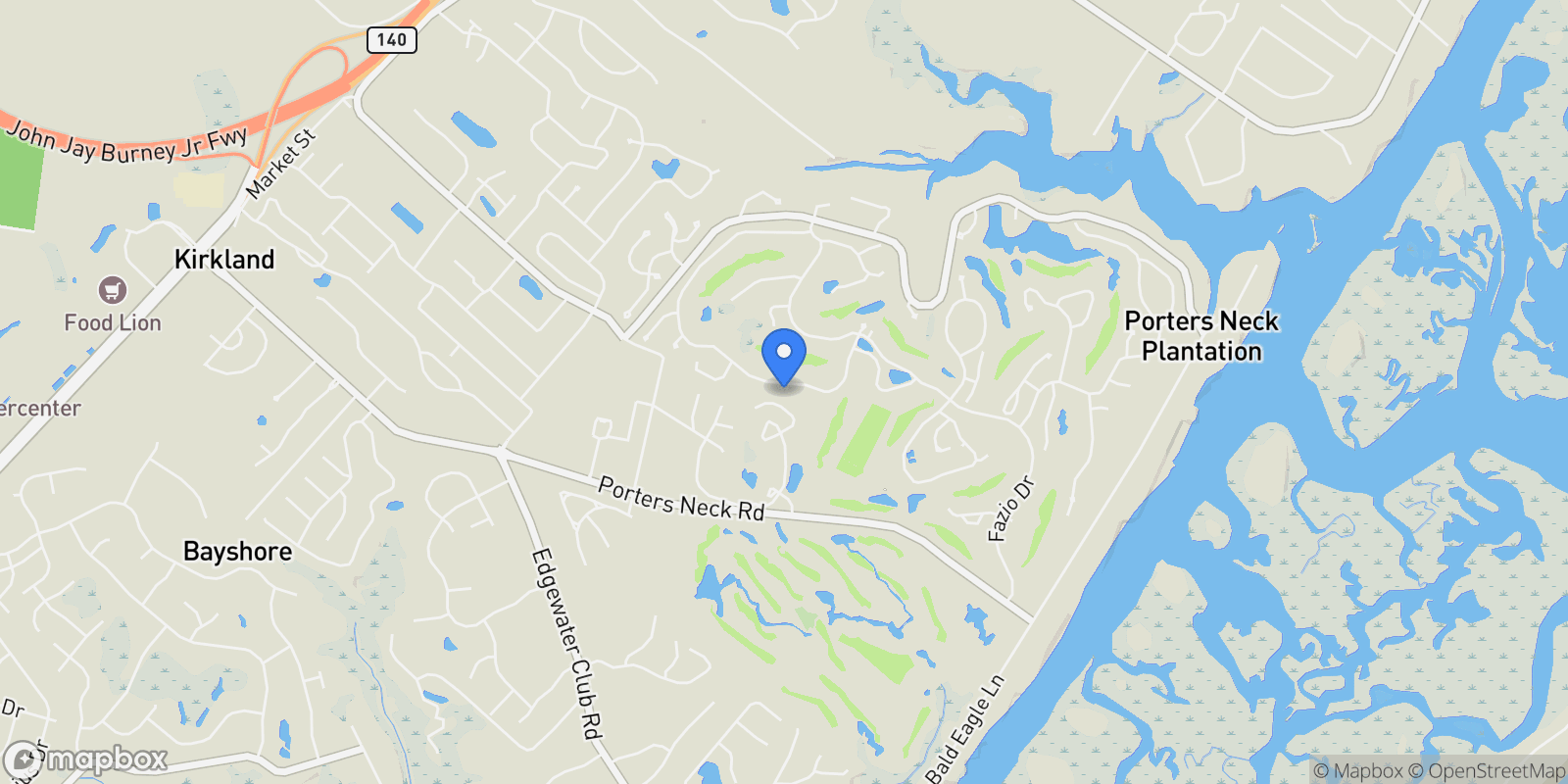 Map showing 621 Wild Dunes Circle, Wilmington, North Carolina, United States.