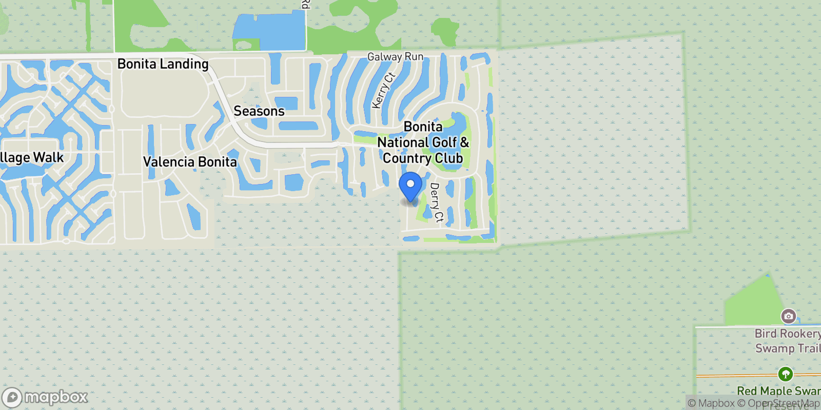 Map showing 28643 Lisburn Court, Bonita Springs, Florida, United States.