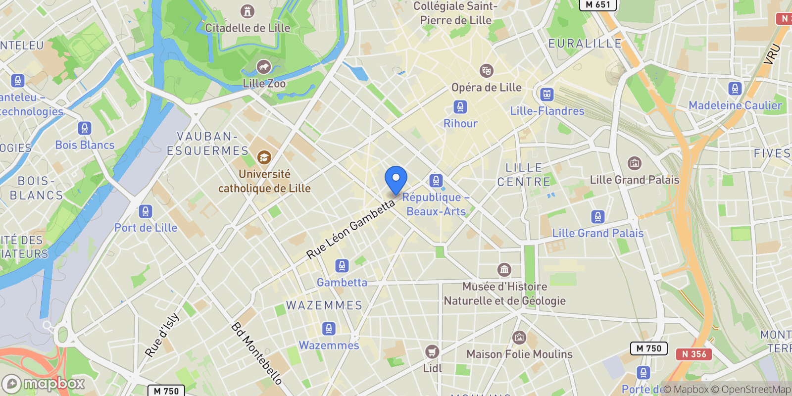 Map showing LILLE, O 59000, Lille, Hauts-de-France, France.