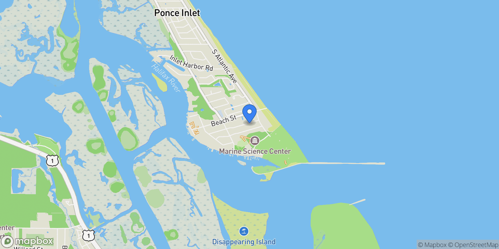 Map showing 39 CARIBBEAN WAY, Port Orange, Florida, United States.