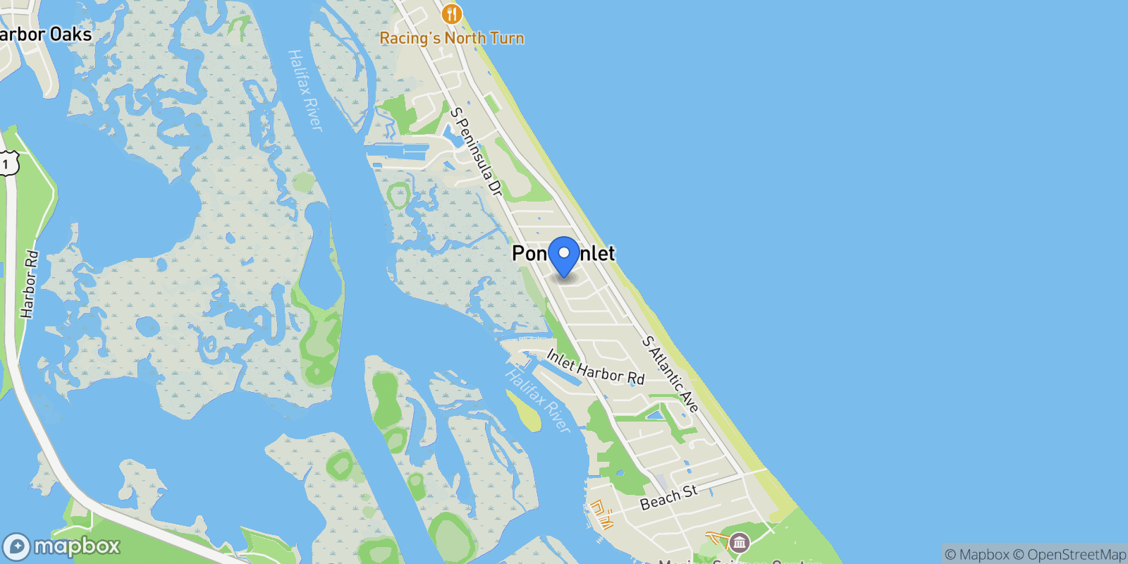 Map showing 78 AURORA AVENUE, Port Orange, Florida, United States.