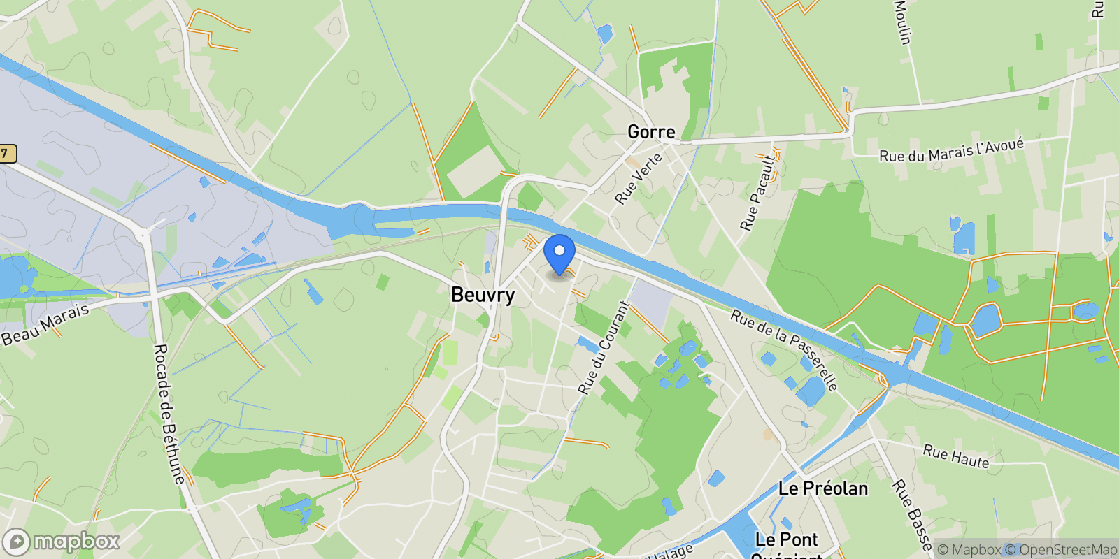 Map showing BEUVRY, O 62660, Beuvry, Hauts-de-France, France.