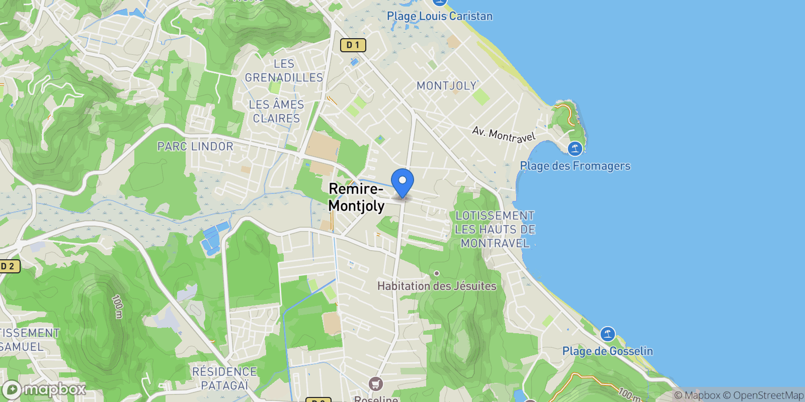 Map showing Remire Montjoly, France.
