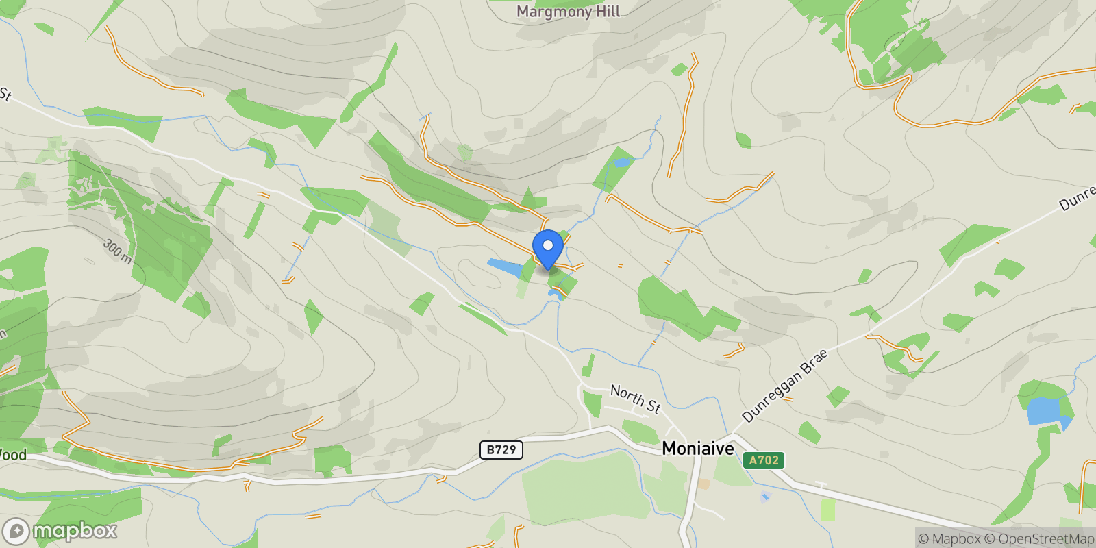 Map showing Moniaive, Thornhill, Thornhill, Scotland, United Kingdom.