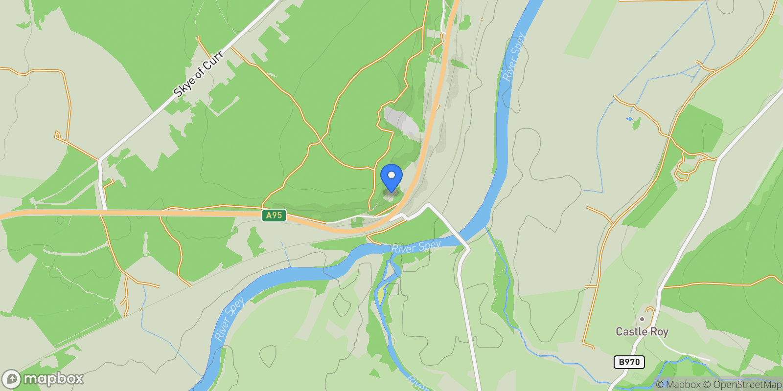 Map showing Dulnain Bridge, Grantown-On-Spey, Dulnain Bridge, Scotland, United Kingdom.