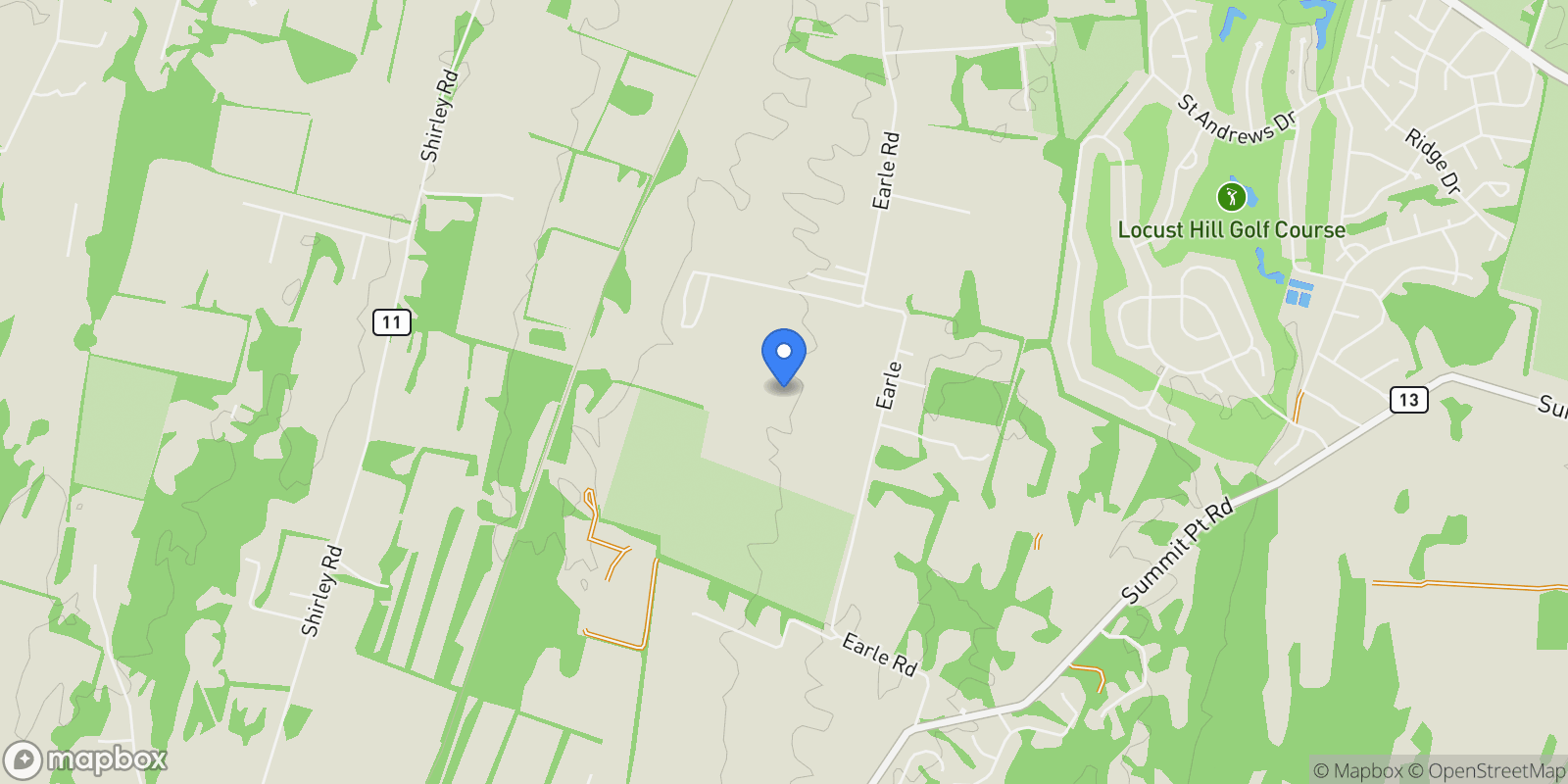 Map showing 899 Earle Road , Charles Town, WV 25414, Ranson, West Virginia, United States.