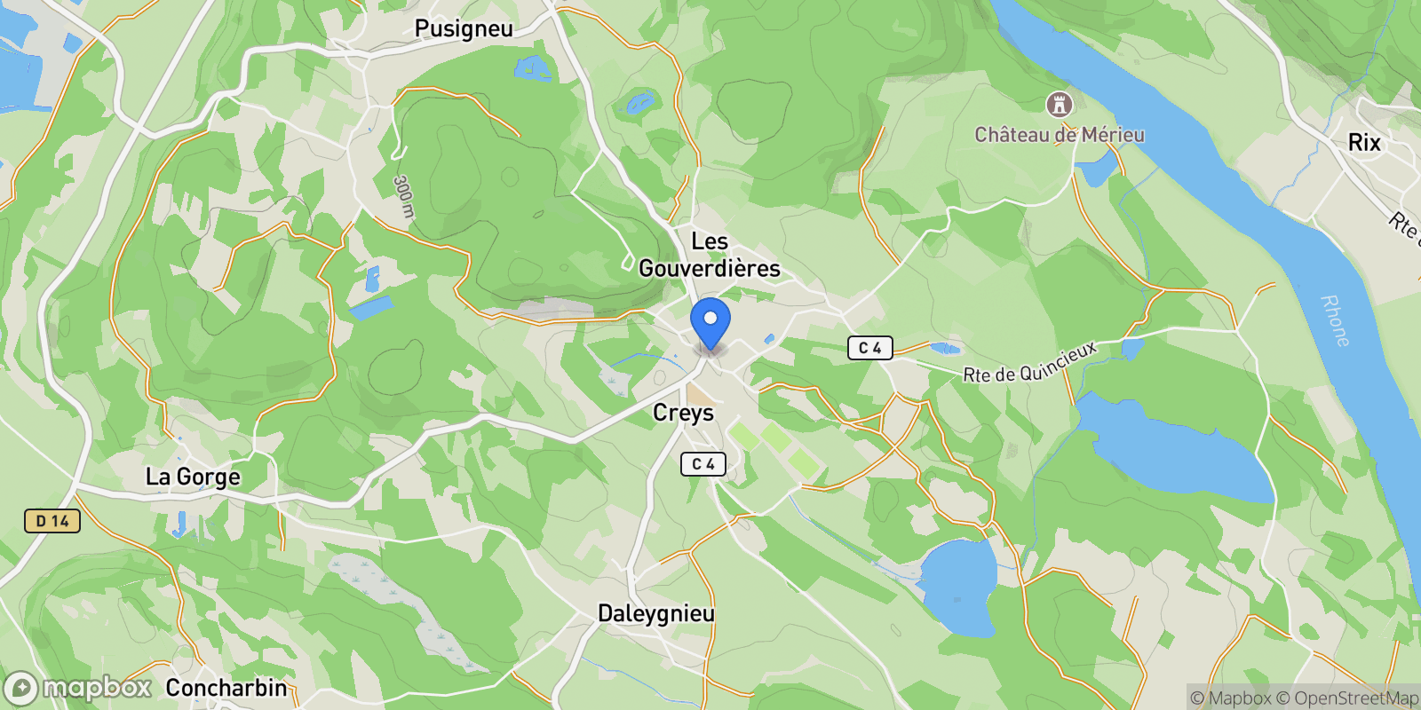 Map showing Creys-Mépieu, Creys-Mépieu, Creys-Mépieu, Auvergne-Rhône-Alpes, France.