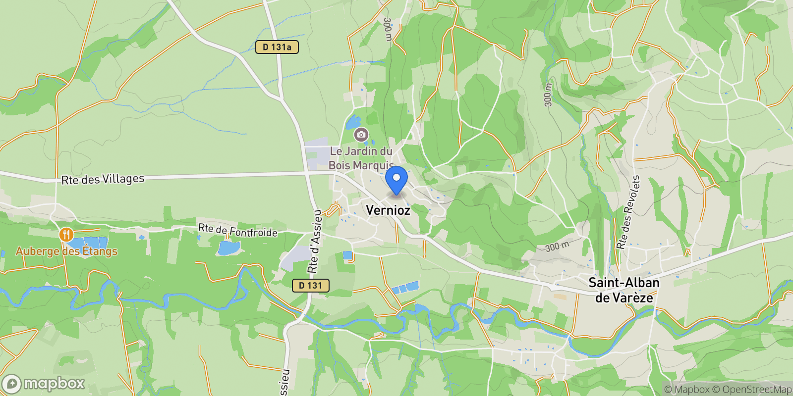 Map showing Vernioz, Vernioz, Vernioz, Auvergne-Rhône-Alpes, France.