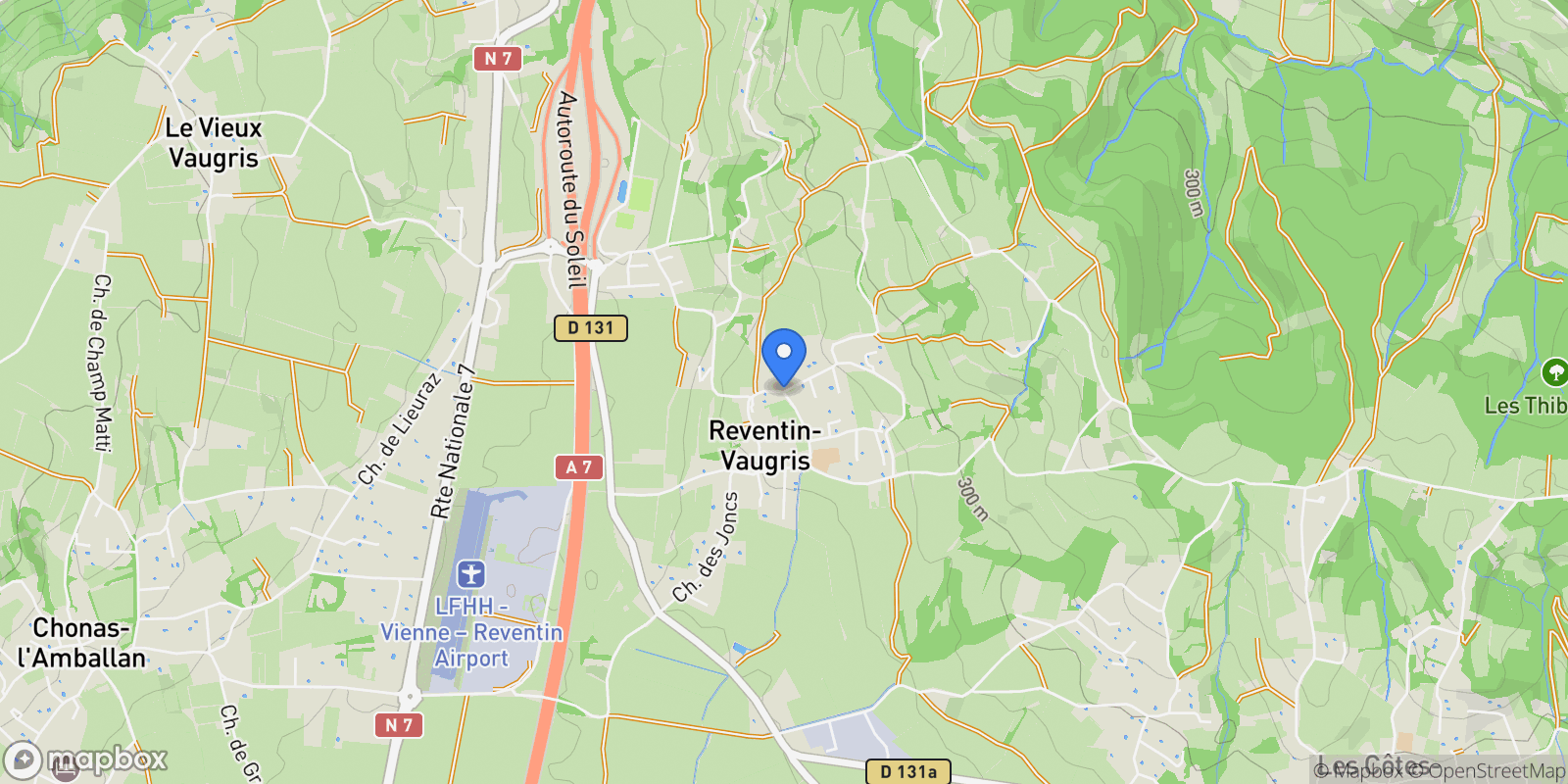 Map showing Reventin-Vaugris, Reventin-Vaugris, Reventin-Vaugris, Auvergne-Rhône-Alpes, France.