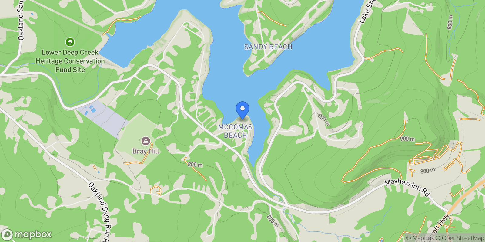 Map showing 282 McComas Beach Terrace , Oakland, MD 21550, McHenry, Maryland, United States.