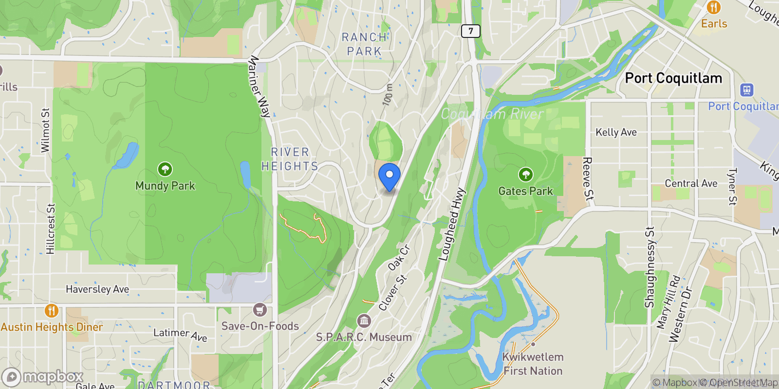 Map showing 2976 CHRISTINA PLACE, Coquitlam, British Columbia, Canada.