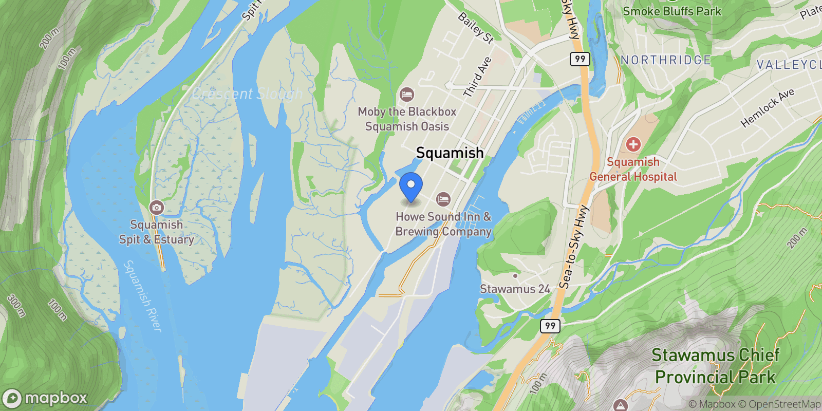 Map showing 37762 Third Avenue 301, Squamish, British Columbia, Canada.