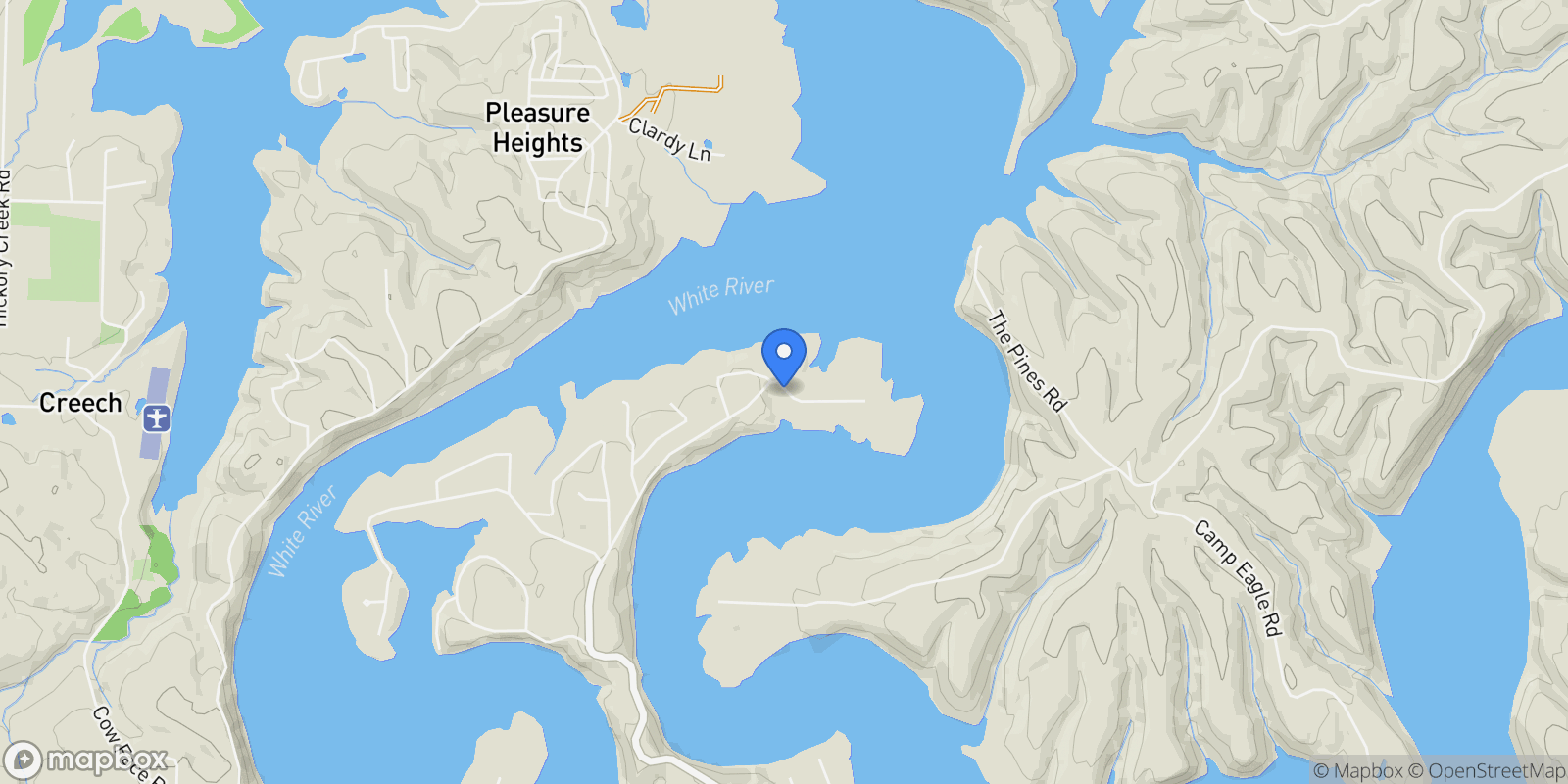 Map showing 23647 War Eagle Blacktop Road, Springdale, AR 72764, Springdale, Arkansas, United States.