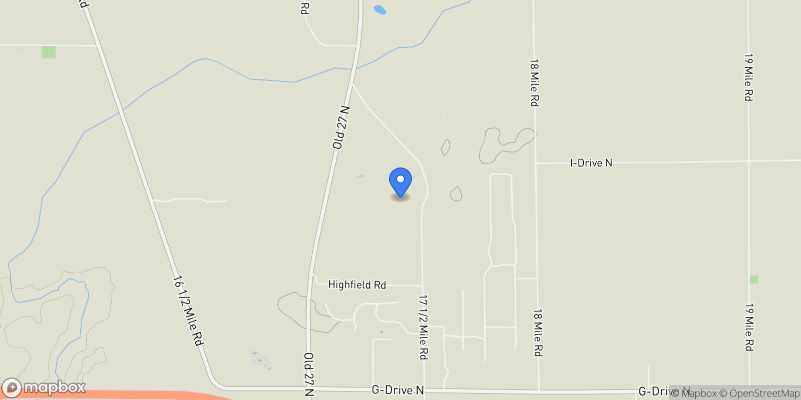 Map showing 16385 17 1/2 Mile Road, Marshall, MI 49068, Marshall, Michigan, United States.