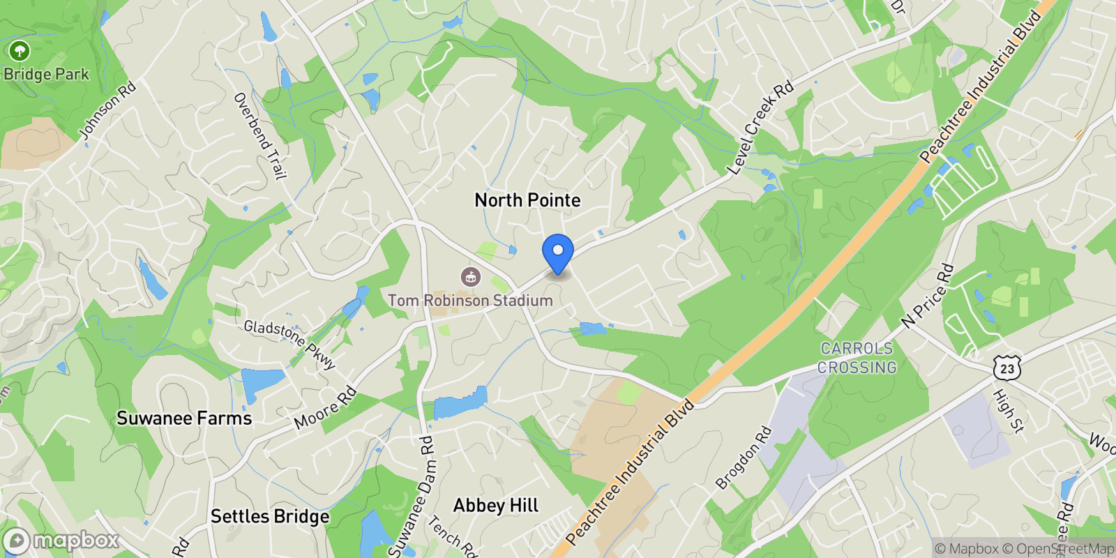 Map showing Buford, Georgia, United States.