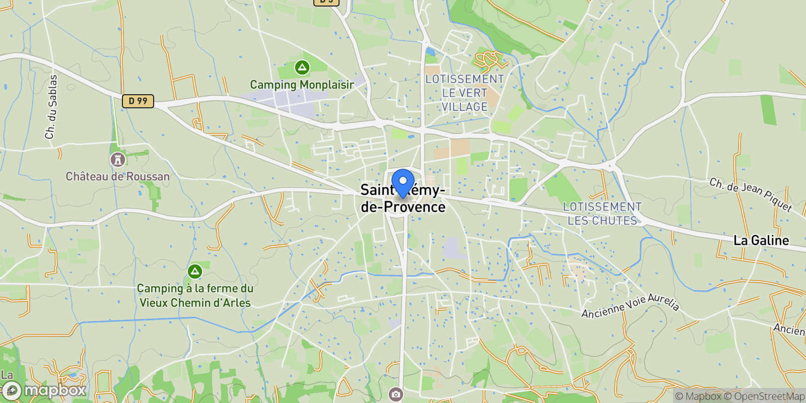 Map showing Saint-Rémy-de-Provence, Provence-Alpes-Côte d'Azur, France.