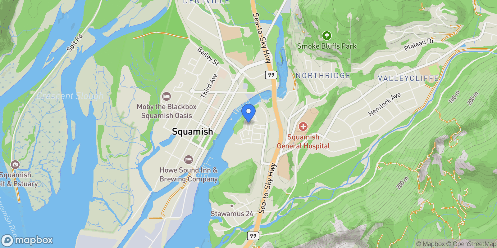 Map showing 38045 Keel Way, Squamish, British Columbia, Canada.