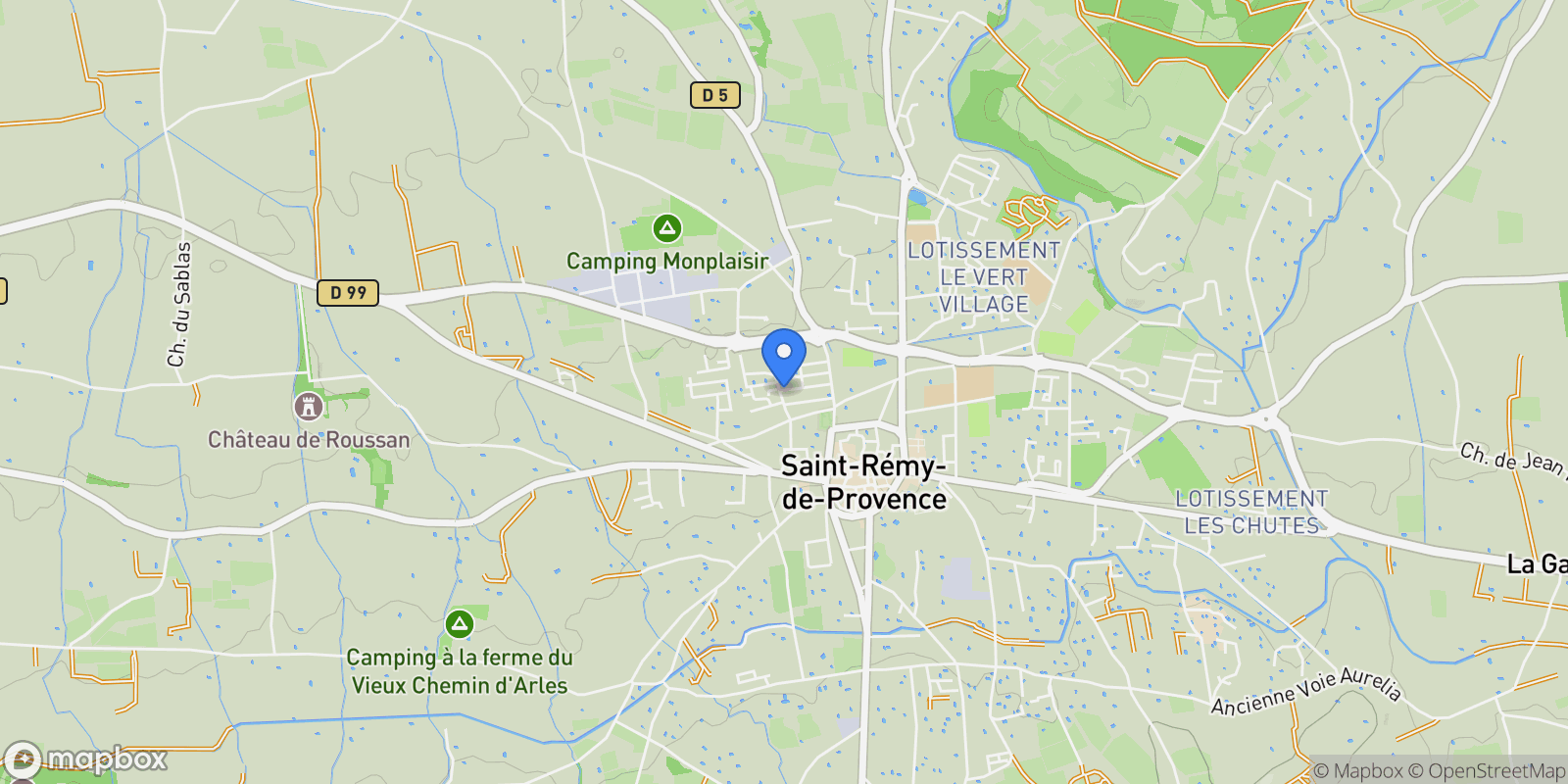 Map showing Saint-Rémy-de-Provence, Provence-Alpes-Côte d'Azur, France.