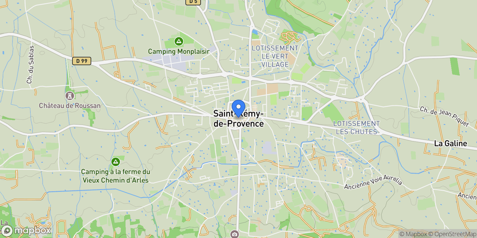 Map showing Saint-Rémy-de-Provence, Provence-Alpes-Côte d'Azur, France.