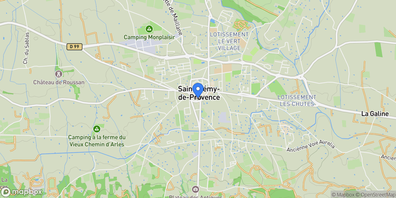 Map showing Saint-Rémy-de-Provence, Provence-Alpes-Côte d'Azur, France.