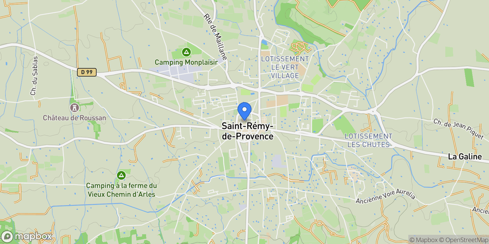 Map showing Saint-Rémy-de-Provence, Provence-Alpes-Côte d'Azur, France.
