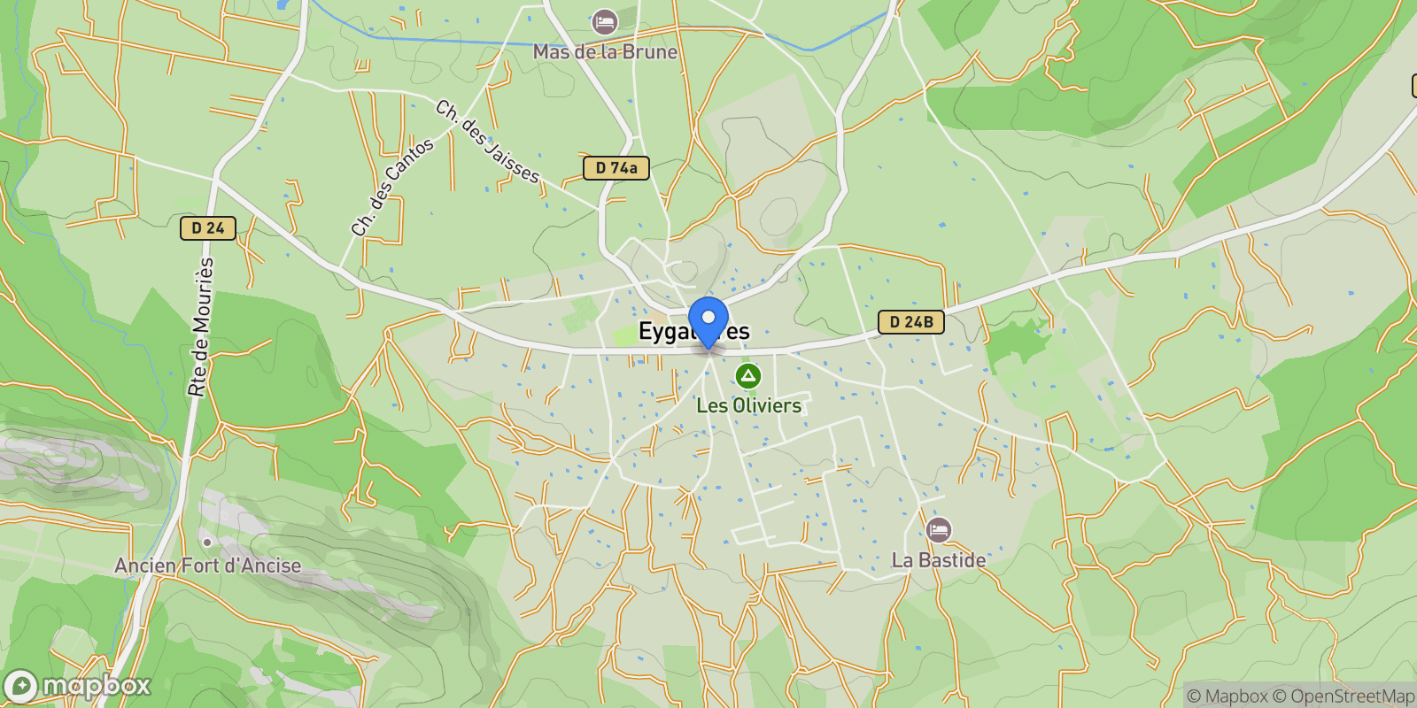 Map showing Eygalières, Provence-Alpes-Côte d'Azur, France.