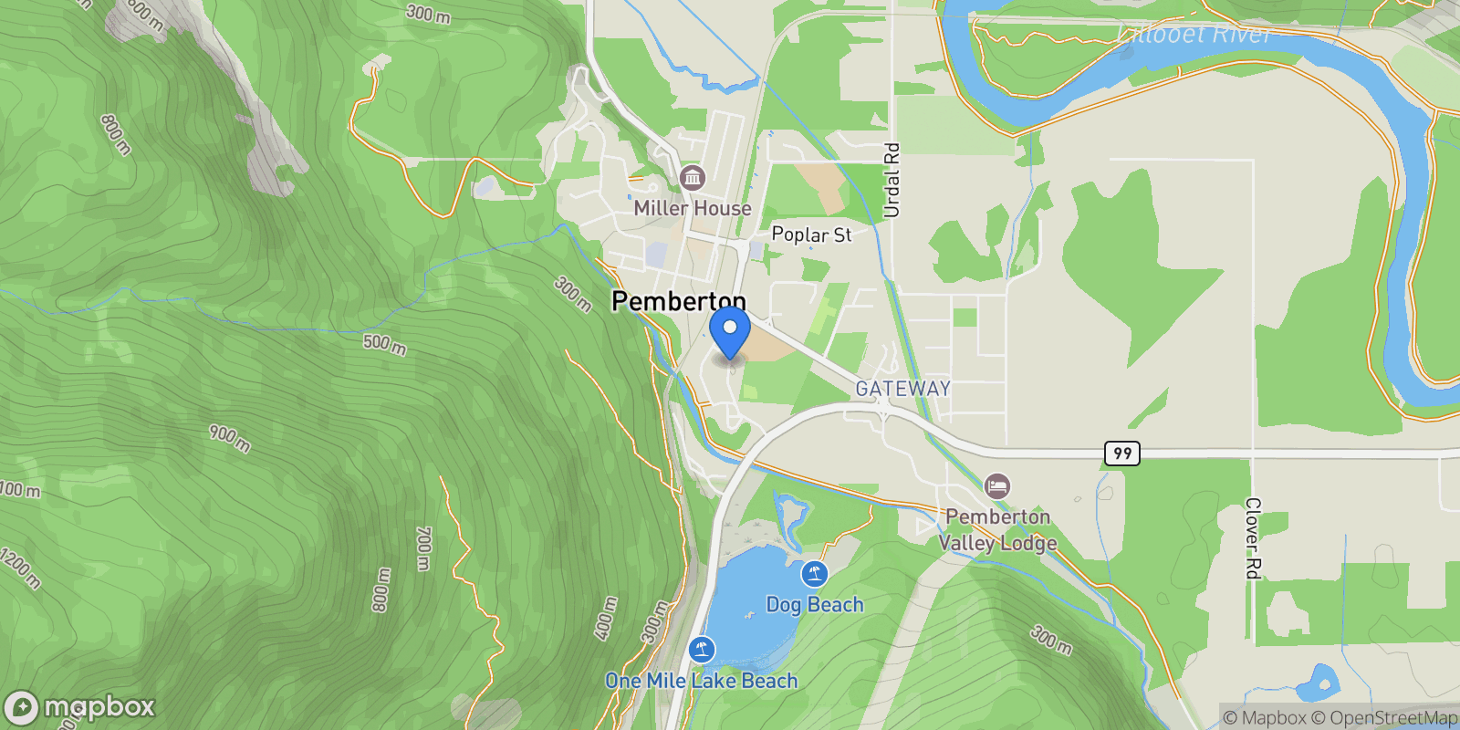 Map showing 1005 Phare Crescent, Pemberton, British Columbia, Canada.