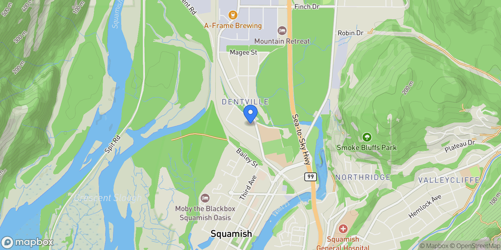 Map showing 38447 Buckley Avenue 4, Squamish, British Columbia, Canada.