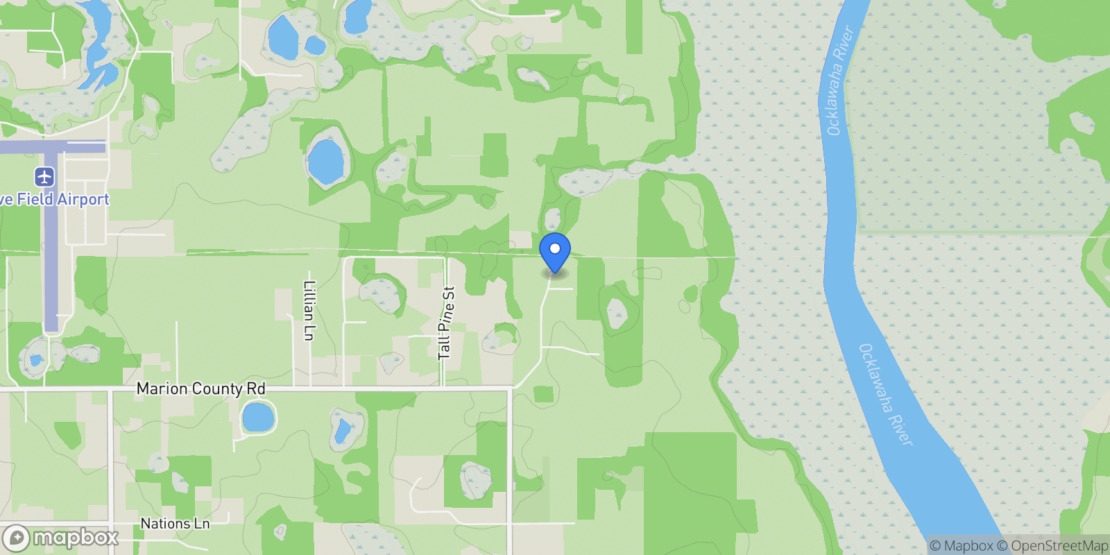 Map showing 41526 SADDLE RIDGE LANE, The Villages, Florida, United States.