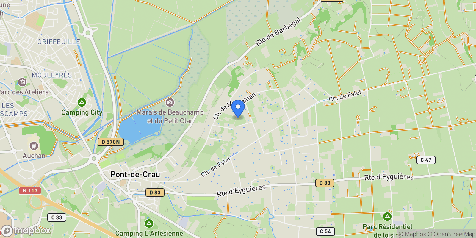 Map showing Arles, Provence-Alpes-Côte d'Azur, France.