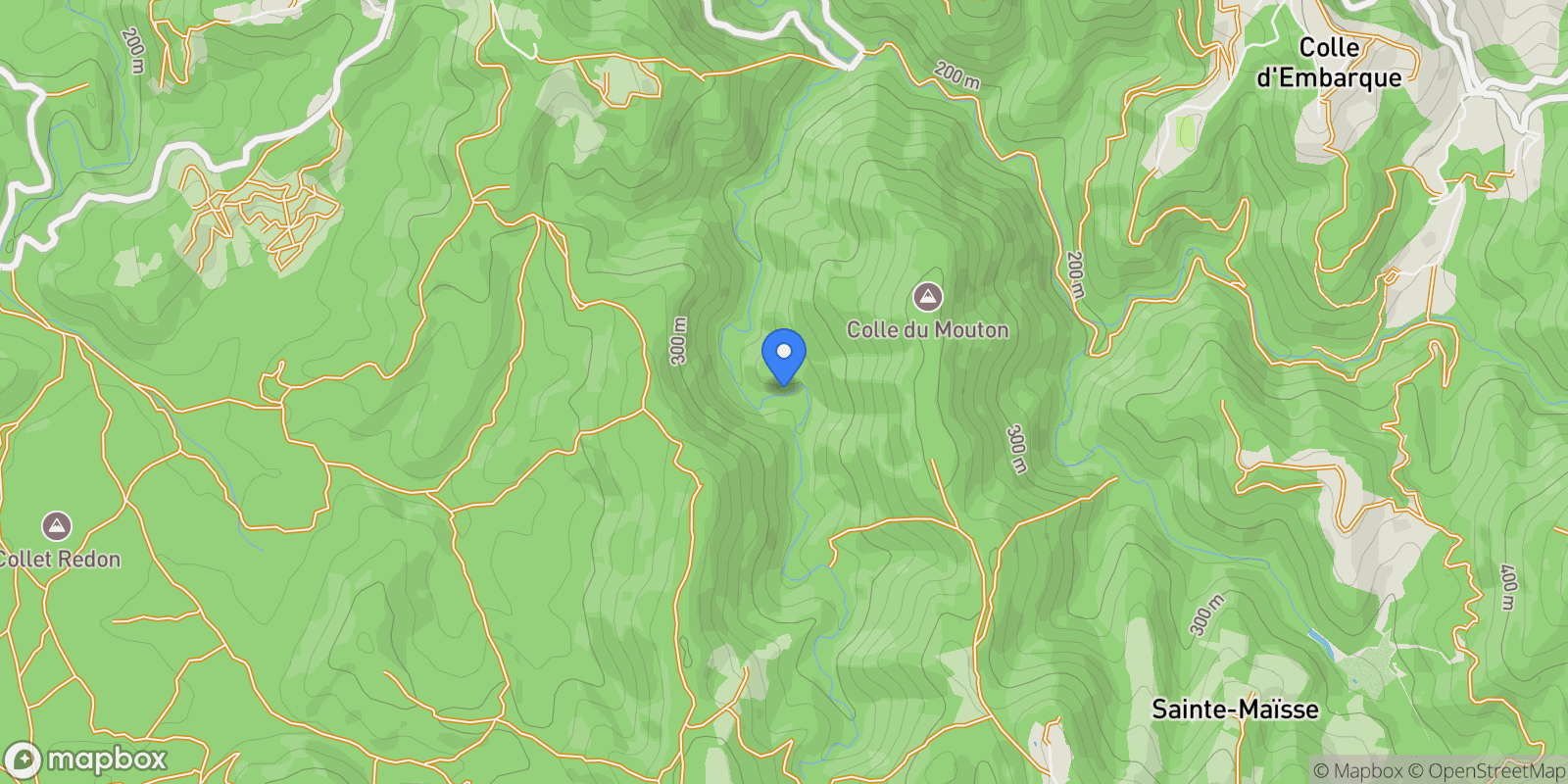 Map showing Tanneron, Provence-Alpes-Côte d'Azur, France.