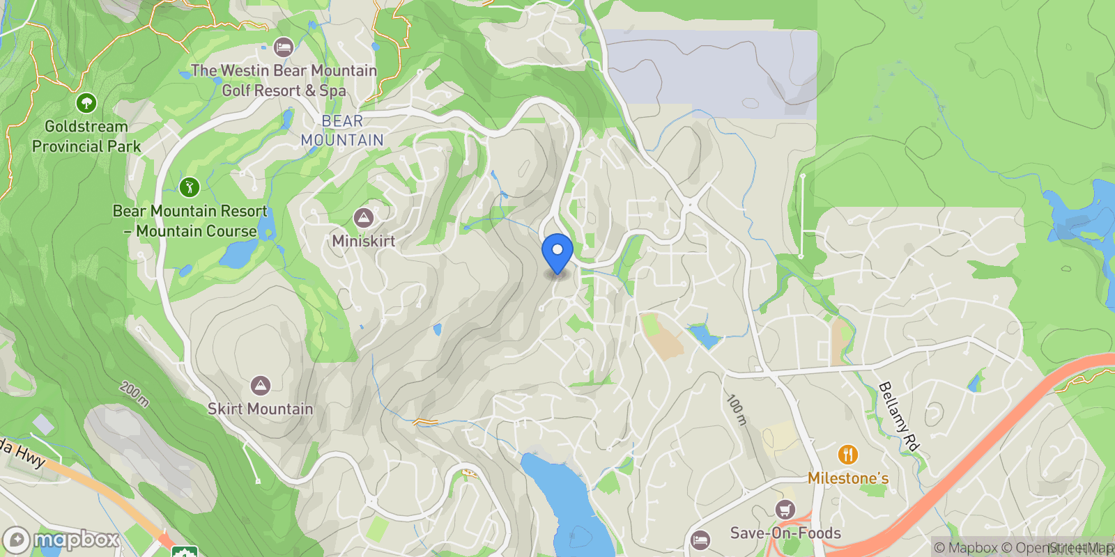 Map showing 2332 Copper Rock Crt 107, Langford, British Columbia, Canada.